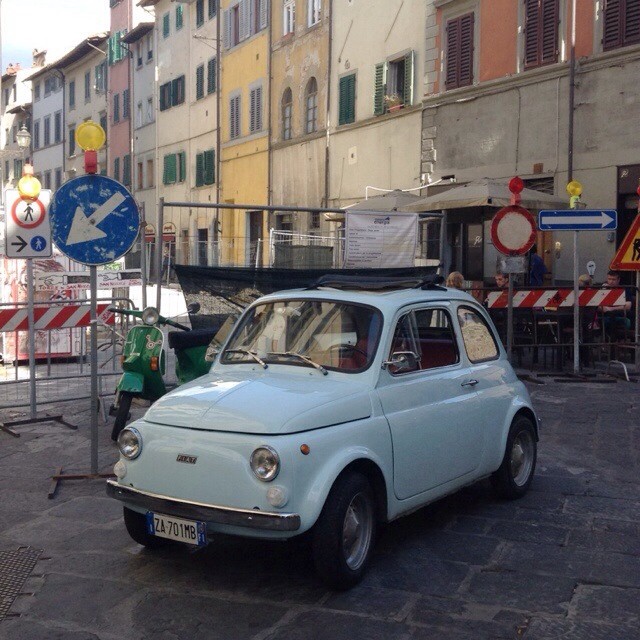 Onward to Rome in our sweet ride (I wish).