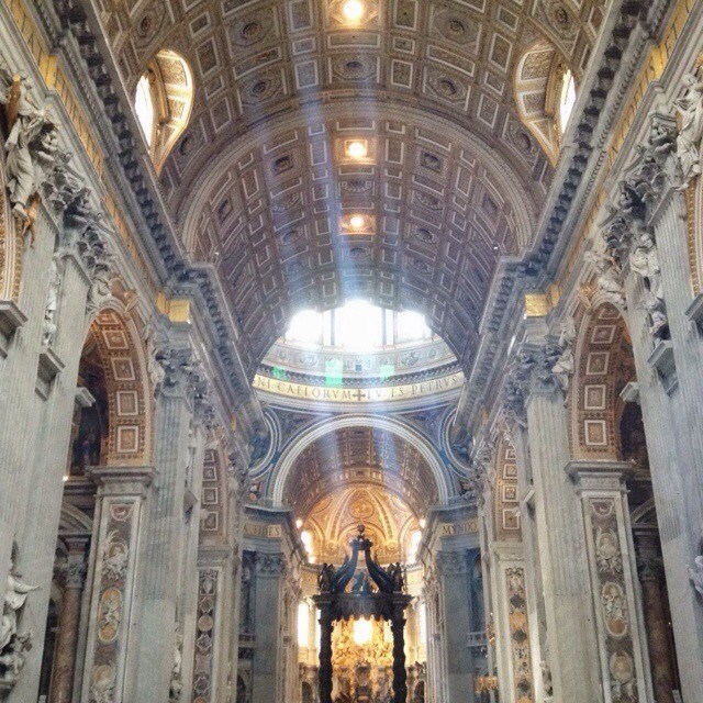 Golden hour at Saint Peter's Basilica. 
