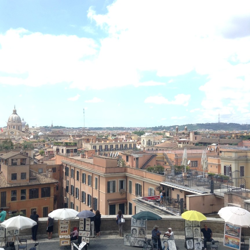 At the top of the Spanish Steps. 